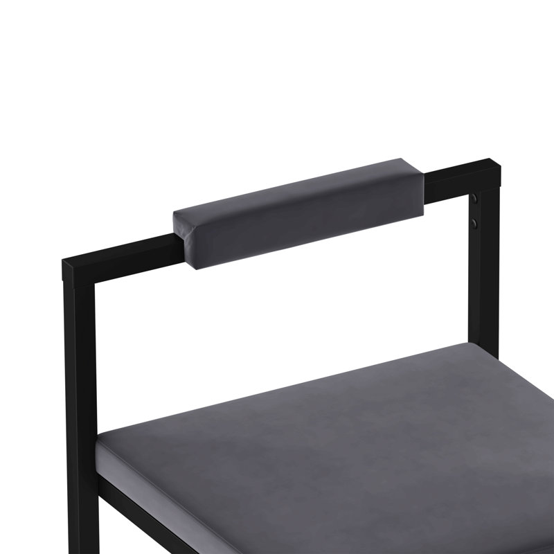 Modern Velvet Counter Height Bar Stools With Low Backrest Set Of 2 Upholstered Dining Stools For Kitchen Island