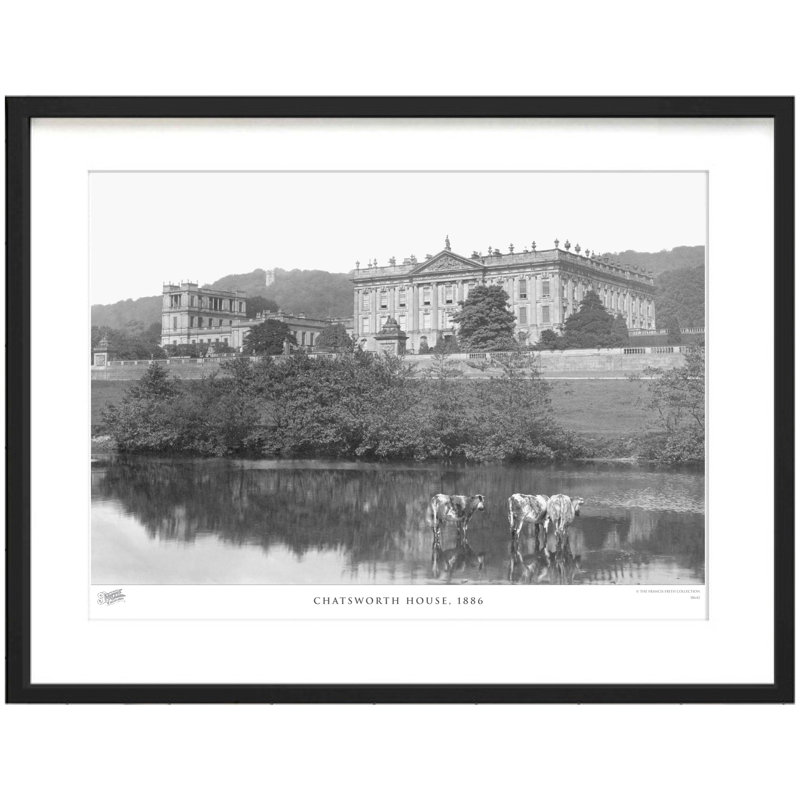 Chatsworth House, 1886 - Single Picture Frame Print, 45cm H x 60cm W x 2.3cm D