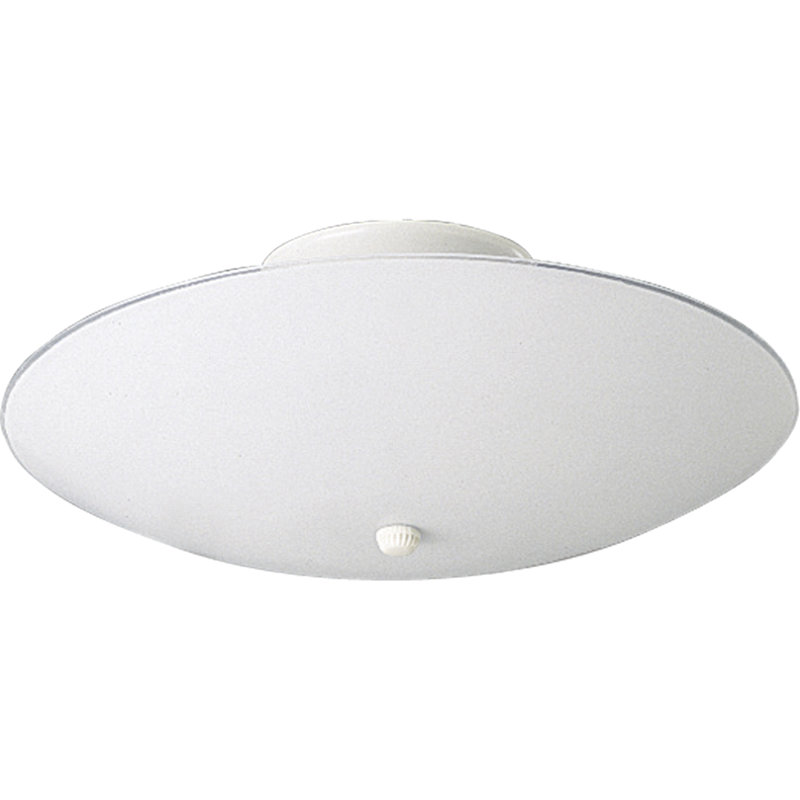 Plafonnier encastré simple 2 lumières Boneta, H 5,5 po x 12 po de diamètre