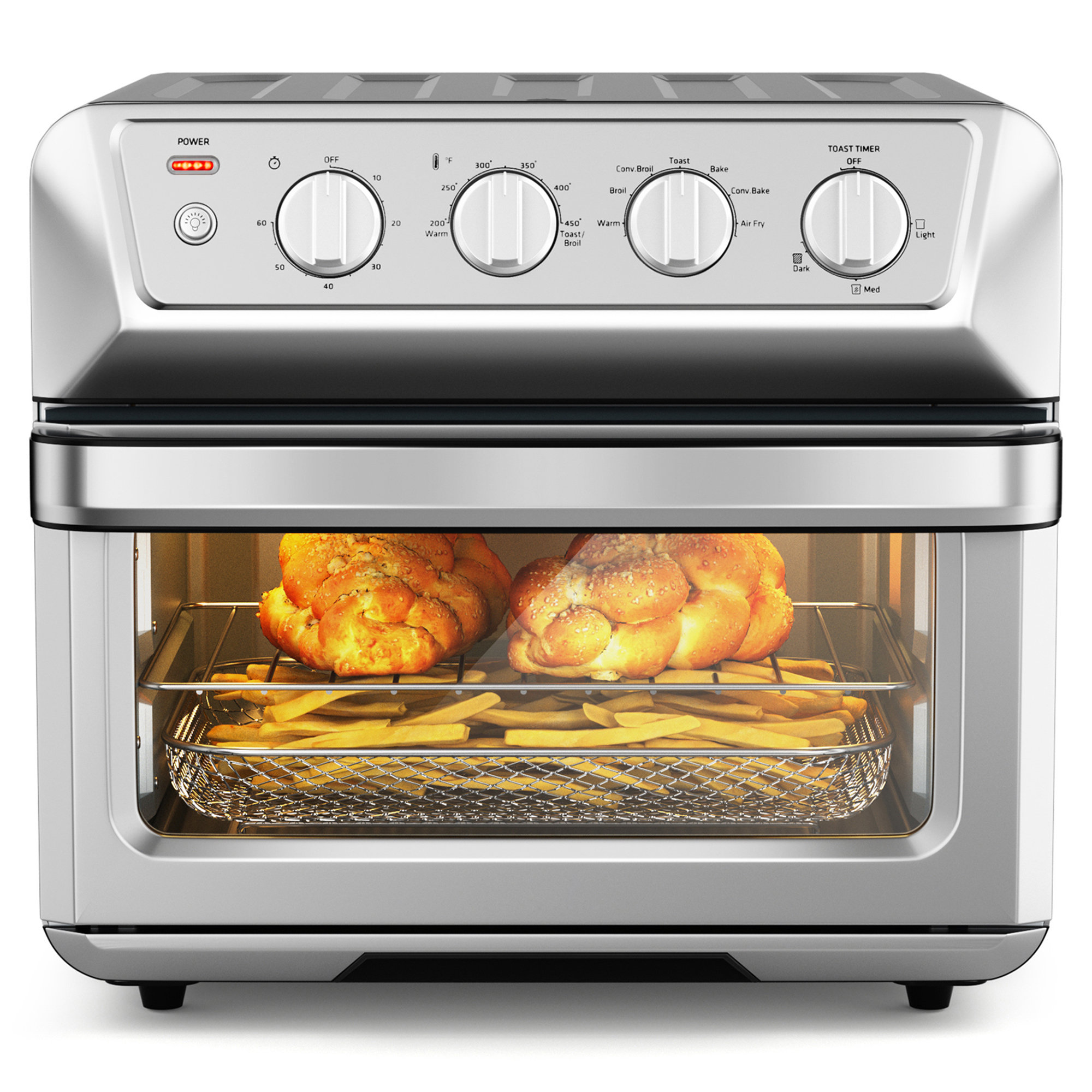 COMFEE' 12-in-1 Toaster Oven Air Fryer Combo Rotisserie