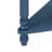 33.8'' Small Triangle Corner Table, Wood Corner Side Table For Small Spaces/ Living Room, 3 Tier End Corner Table With Solid Wood Legs, Navy Blue And Espresso Top