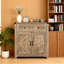 Buffet en MDF gris clair peu encombrant pour la salle à manger et la cuisine