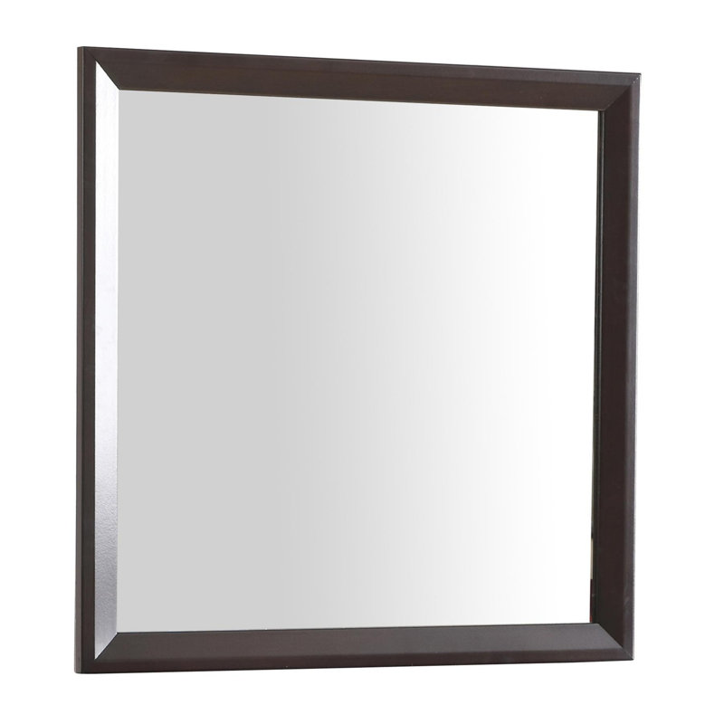 Riverside Solid And Engineered Wood Rectangle Wall Mirror, Espresso