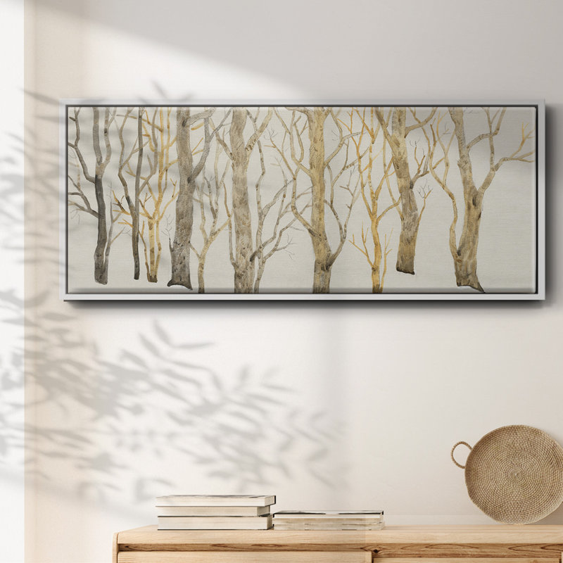 «Bare Trees I», toile encadrée de qualité supérieure, prête à être accrochée, Toile encadrée flottée blanche
