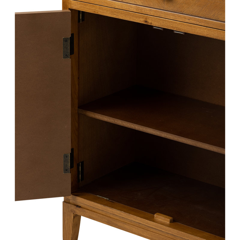 Earie Farmhouse Storage Cabinet  With 2-Door And 1 Drawer