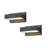 Dimmable LED Wall Sconce, Matte Black Textured Glass Wall Light for Bathroom and Bedroom