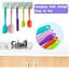 Ensemble de 5 spatules en silicone, spatule en caoutchouc de qualité alimentaire, poignée solide de mise à niveau avec poignée ergonomique, résistant à la chaleur jusqu'à 600 ° F pour batterie de cuisine antiadhésive, cuisson-113009588