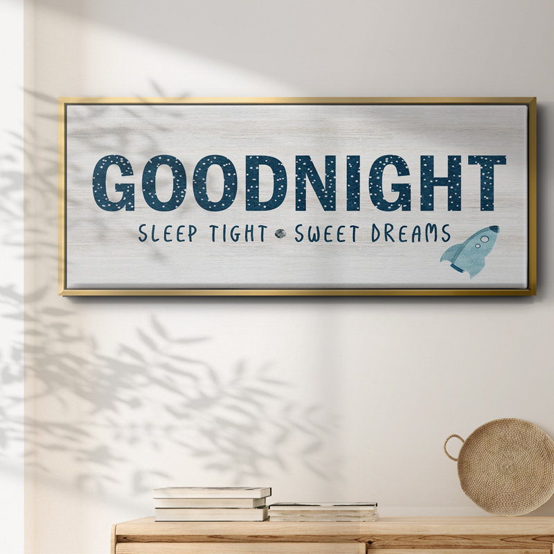 «Sleep Tight Sweet Dreams», toile encadrée, H 12 po x l 30 po
