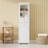 Tall Bathroom Storage Cabinet With Glass Doors, Free-Standing, Two Drawers, And Adjustable Shelves, MDF Board, Painted White - Perfect For Displaying Your Favorite Items-2095156924