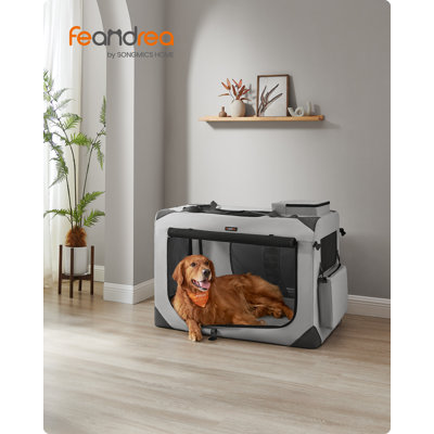 Cage pour chien, s, transport pour animal pliable, cage souple pour chien, tissu Oxford, filet, structure en métal, avec poignée, pochettes de rangement