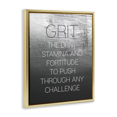  «Grit Motivational Définition», art mural encadré par Daphne Polselli