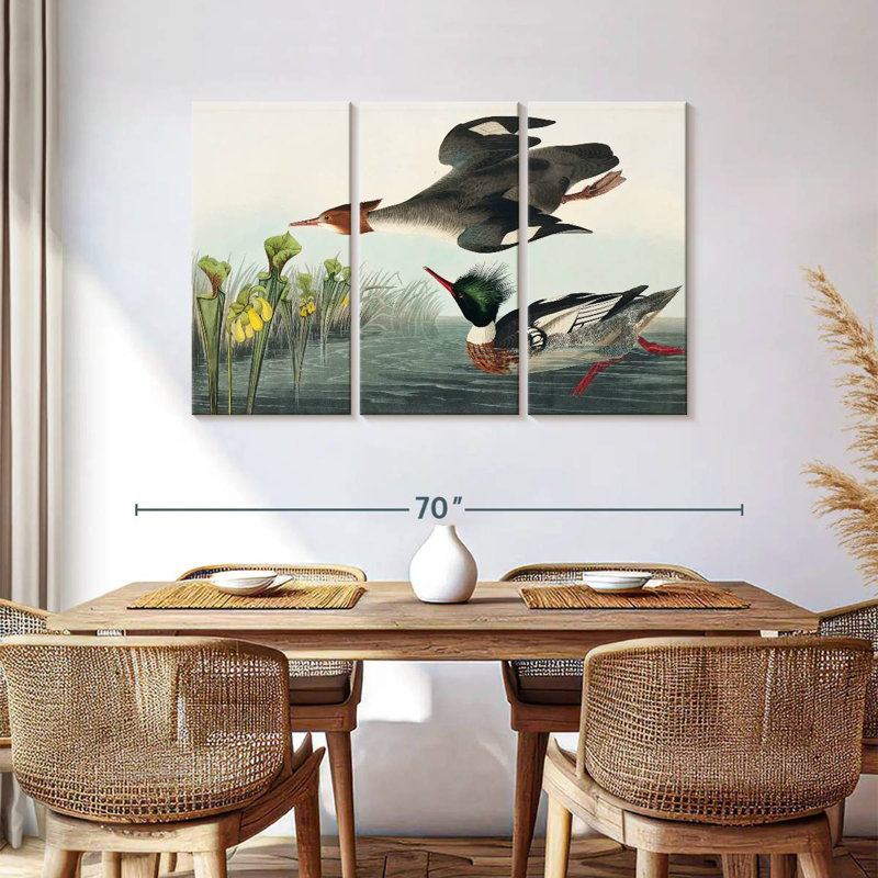 Merganser à poitrine rouge Brampt, H 36 po x l 57 po