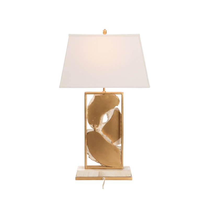 White Stone Table Lamp
