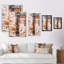 «Brown White and Black Flowing Foam Marble III», peinture sur toile encadrée-340637287-340637284