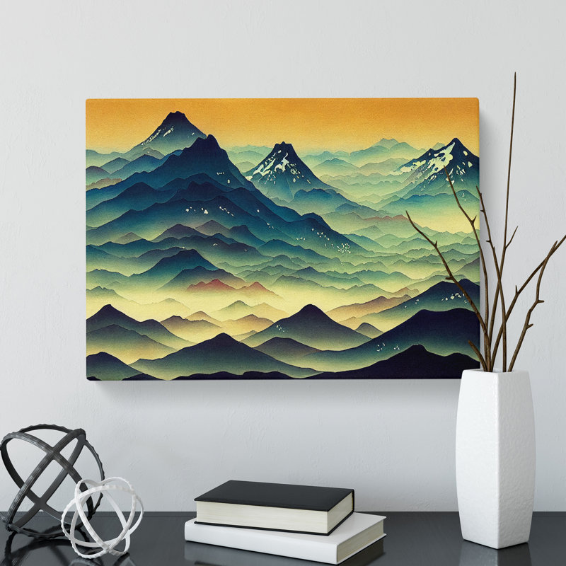 Japanese Mountains Vol.5 - Wrapped Canvas, 35cm H x 50cm W x 3cm D