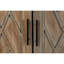 Console moderne avec tablette réglable - brun antique pour chambre à coucher 60 po 4 portes