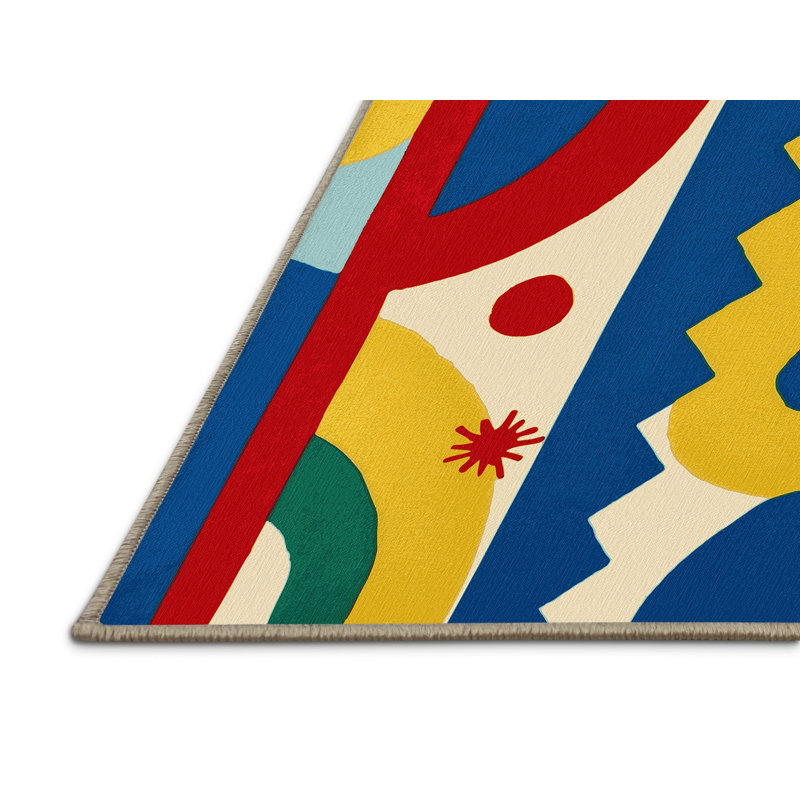 Tapis à rayures Wacky, Rectangulaire 2 pi x 3 pi