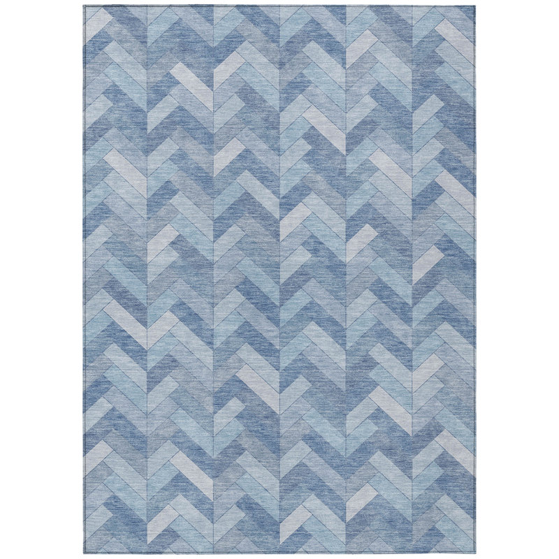 Machine Washable Indoor/Outdoor Chantille ACN2297 Geometric Rug, Rectangle 10' x 14'