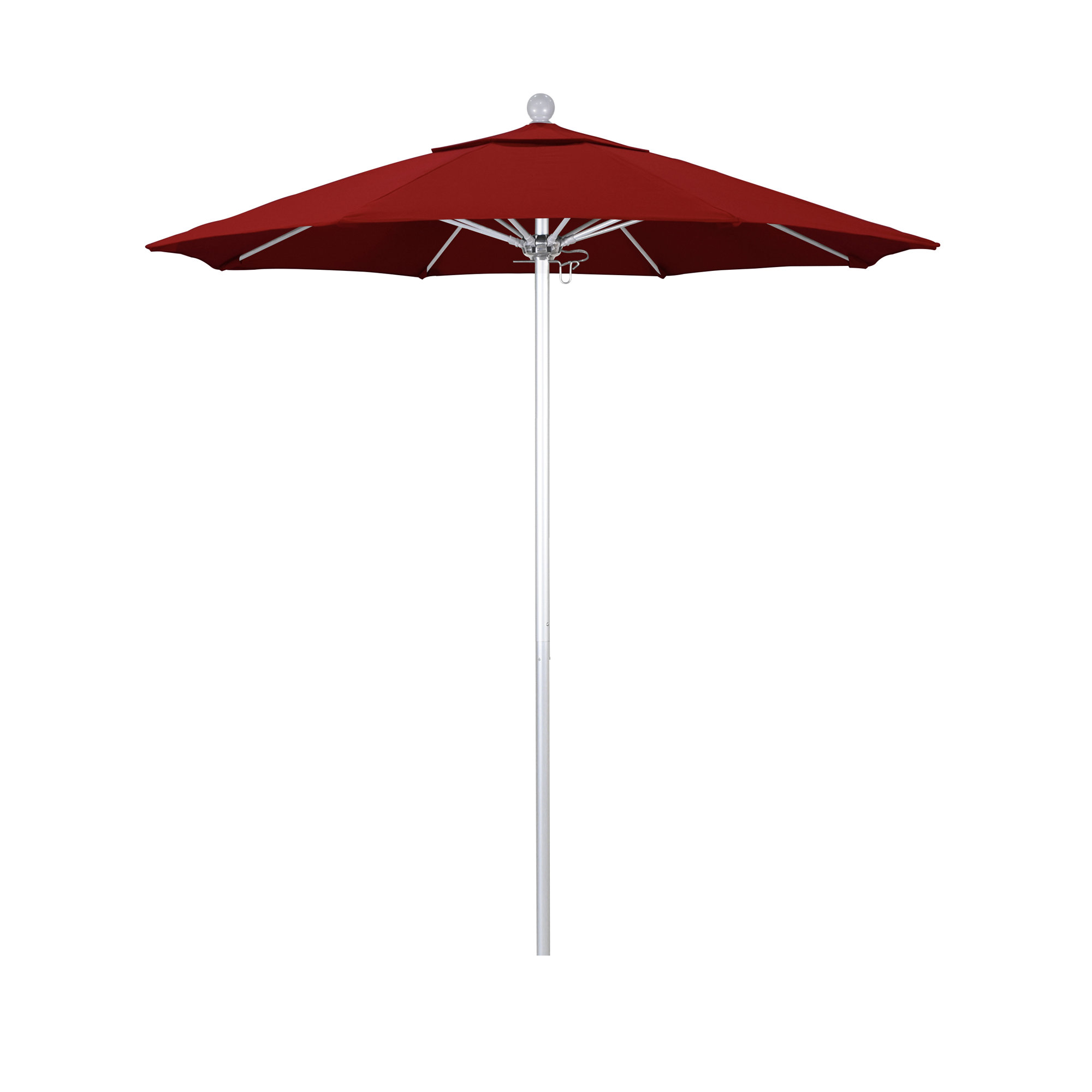 Hibo 90'' Sunbrella® Outdoor Umbrella, Canvas Jockey Red Sunbrella® Canvas