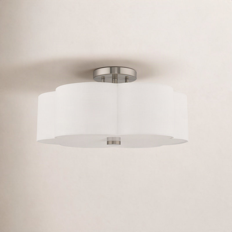 Plafonnier semi-encastré 3 lumières Vino, H 8,5 po x l 18 po x P 18 po