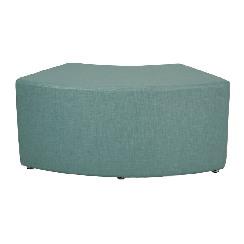 Pro Series Upholstered S Curve Ottoman 18" Height, Aqua