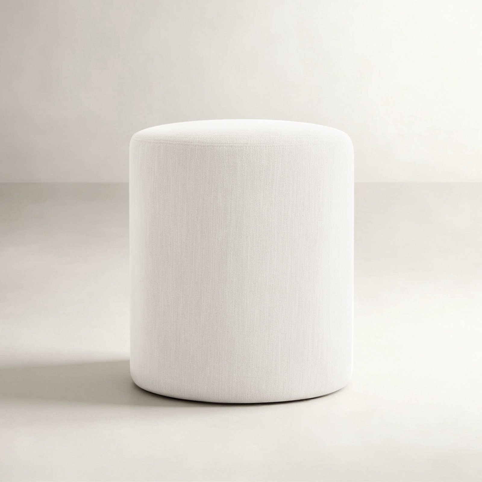 Soma Upholstered Ottoman, 19.7" H x 17.7" W x 17.7" D, Beige