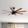 8-Blade Retro Ceiling Fan with Light Kit and Remote Control