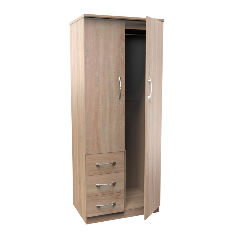 Tabathe Manufactured Wood Wardrobe, Bardolino Oak