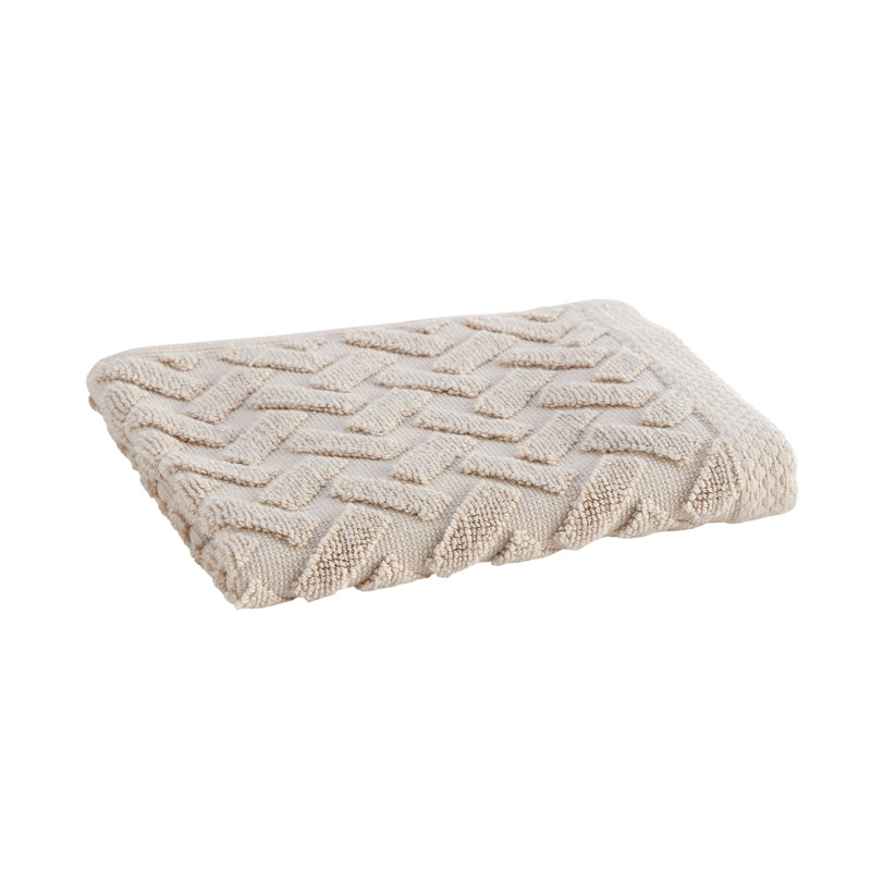 Trellis Cotton Bamboo Blend Antimicrobial Washcloths, Oak