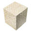 Tabouret Aminat 14 x 14 x 18 po, crème, base en laiton, motif