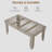 63''Farmhouse Dining Table for 4-6 , Kitchen Tables with Wooden Sturdy Frame, 5 ft Large Rectangular Dinner Table for Dining Room, Kitchen, Gray, 63" Non-extendable-788382811-788382809