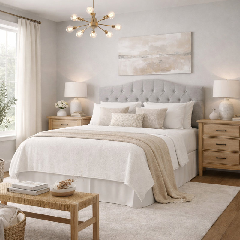 Biron Headboard Only, Gray, Full / Queen 