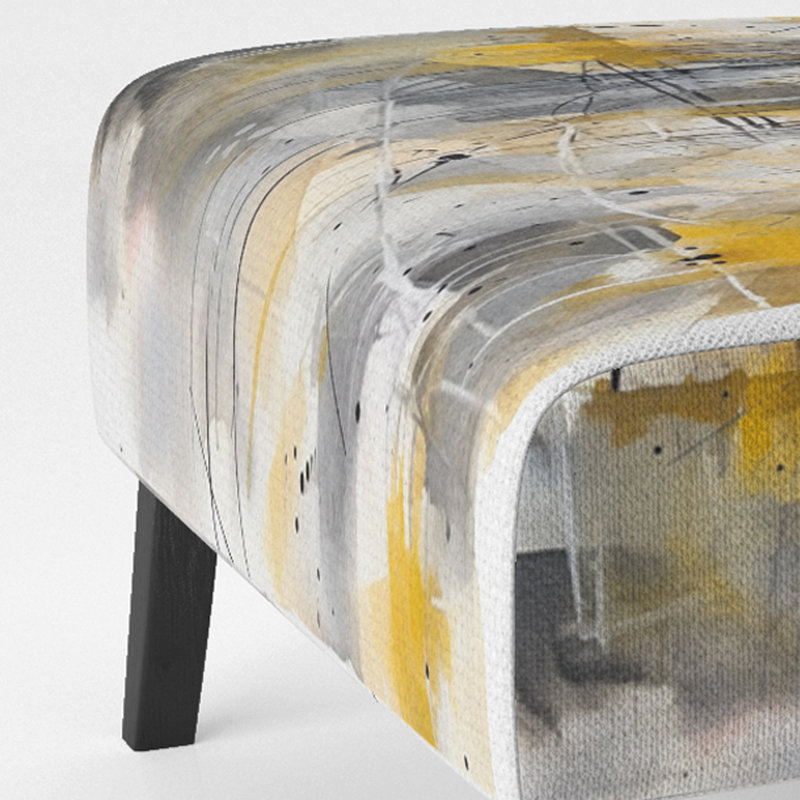 Fauteuil de chambre contemporain et abstrait jaune et gris Beyond The Canvas I