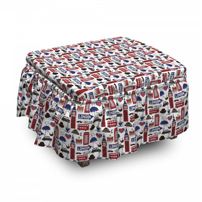 Housse pour repose-pieds uk english landmarks