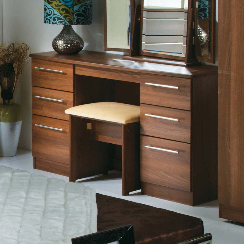 Fully Assembled Lyndale Dressing Table, Walnut