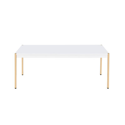Table basse Otrac au fini blanc et doré
