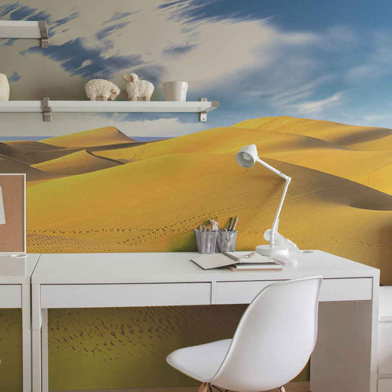 Panneau de papier peint paysage désertique Sille, L 100,08 po x l 96 po