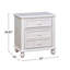 Table de chevet en bois avec 2 tiroirs, blanc