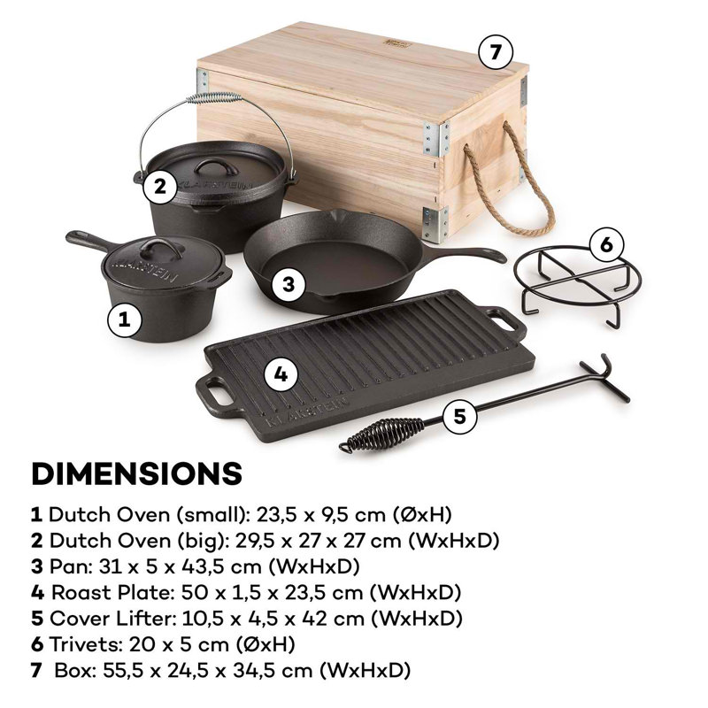 9 - Piece Cast Iron Cookware Set