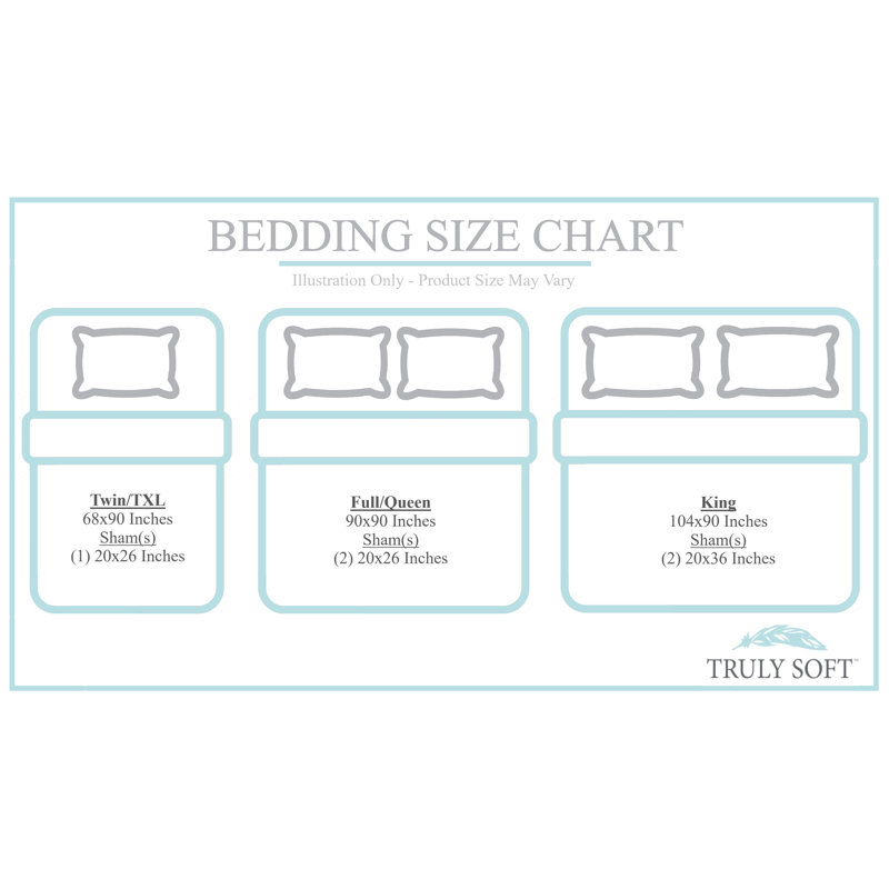 Truly Soft Textured Bow Comforter Set, Lavender Geometric, Twin Comforter + 1 Standard Sham
