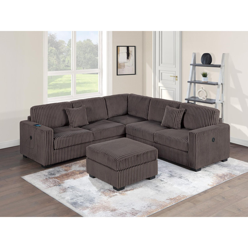 Canapé modulaire avec repose-pieds