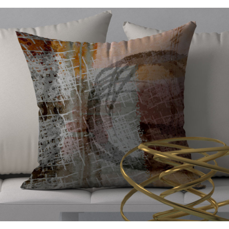 Geometric Reversible Throw Pillow, 24" x 24"