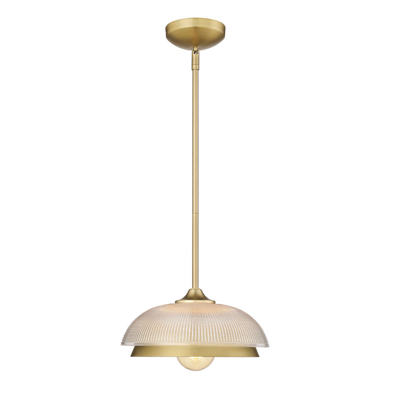 Maecyn 1 - Light Brushed Champagne Brass Shaded Pendant