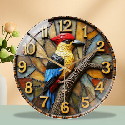 Horloge murale Woodpecker