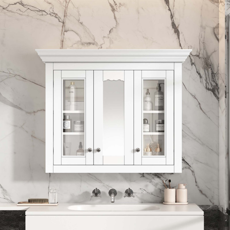 Pharmacie pour salle de bain 35 "avec miroir