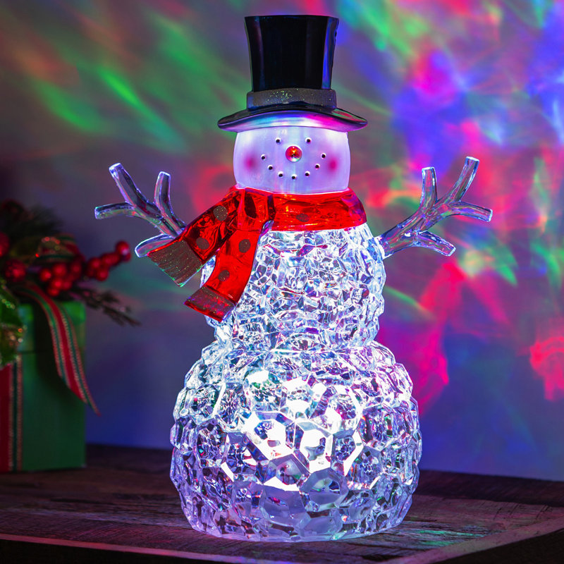 12" LED Snowman With RGB Lighting Table Décor