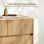 Commode 7 tiroirs pour chambre à coucher, commode en bois pour garde-robe, avec plateau large, glissières lisses, pour salon, couloir, chambre d'enfant, chêne naturel