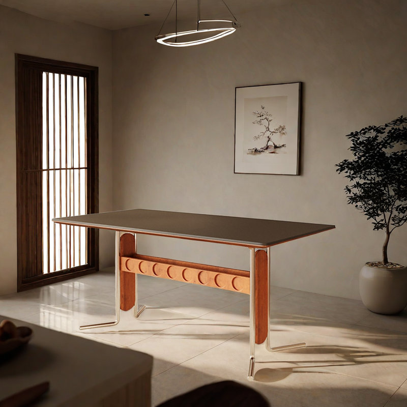 Table de salle à manger rectangulaire Sicilee, Noir, H 29,5 po x L 70,8 po x l 31,4 po