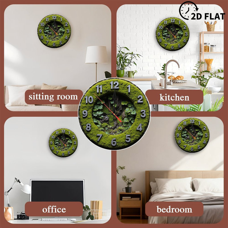 Horloge murale Moss Garden