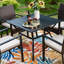 Ensemble repas 4 personnes avec parasol Leonard-100187889
